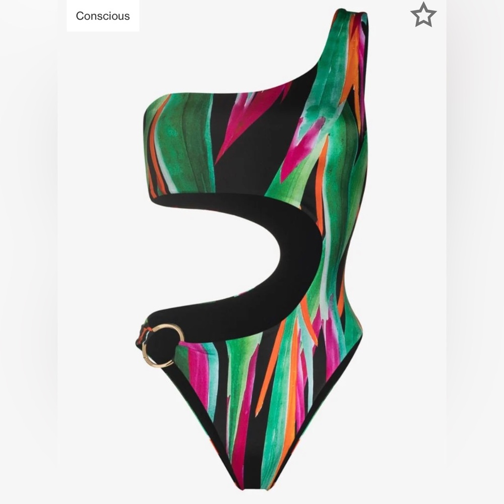Louisa Ballou Birds Of Paradise Cutout Swimsuit